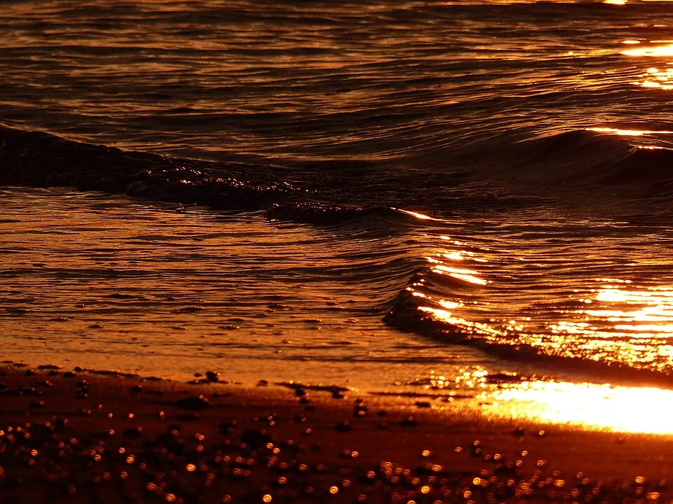 Sunset at El Torn beach, L'Hospitalet de l'Infant (Tarragona).